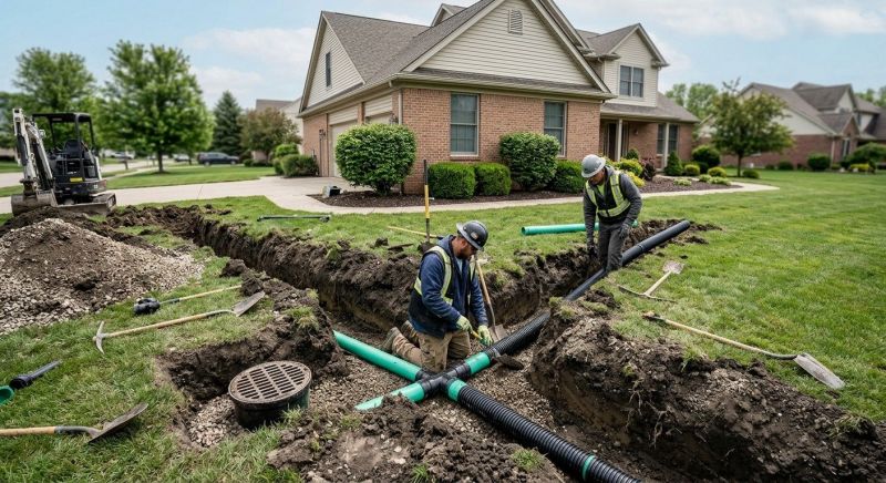 Hillside Drainage Installation in Birmingham, AL